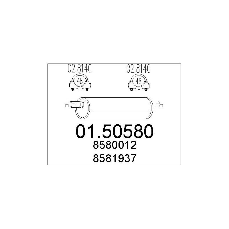 Silencieux intermédiaire MTS