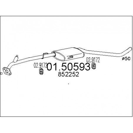 Silencieux intermédiaire MTS
