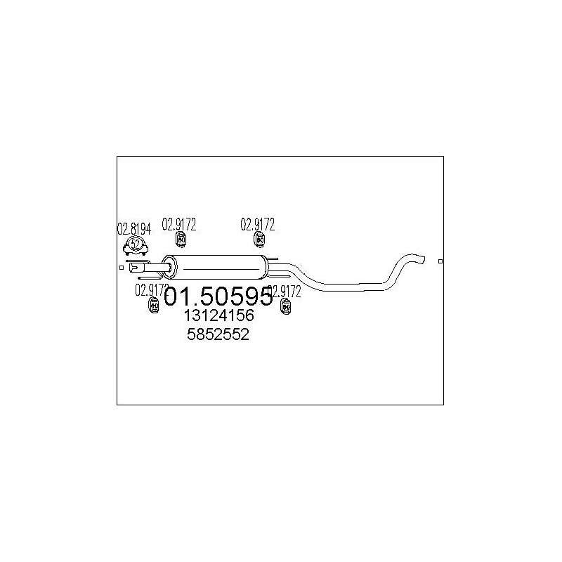 Silencieux intermédiaire MTS