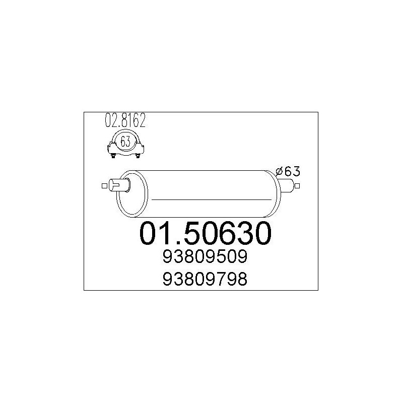 Silencieux intermédiaire MTS
