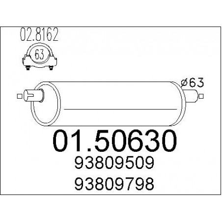 Silencieux intermédiaire MTS