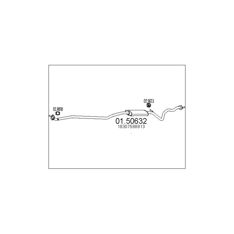 Silencieux intermédiaire MTS