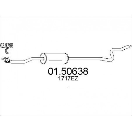 Silencieux intermédiaire MTS