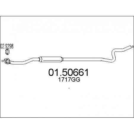 Silencieux intermédiaire MTS