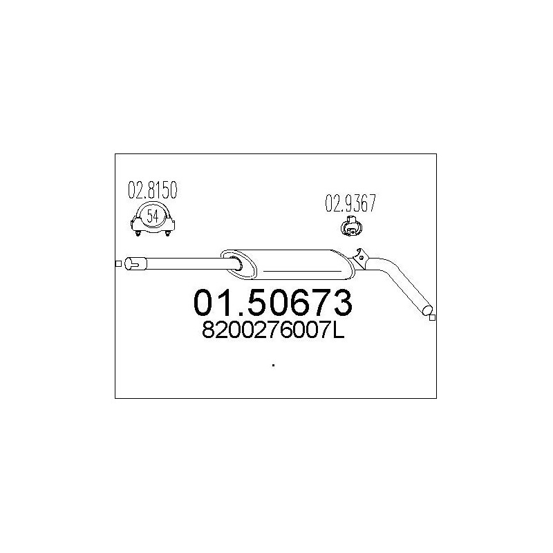 Silencieux intermédiaire MTS