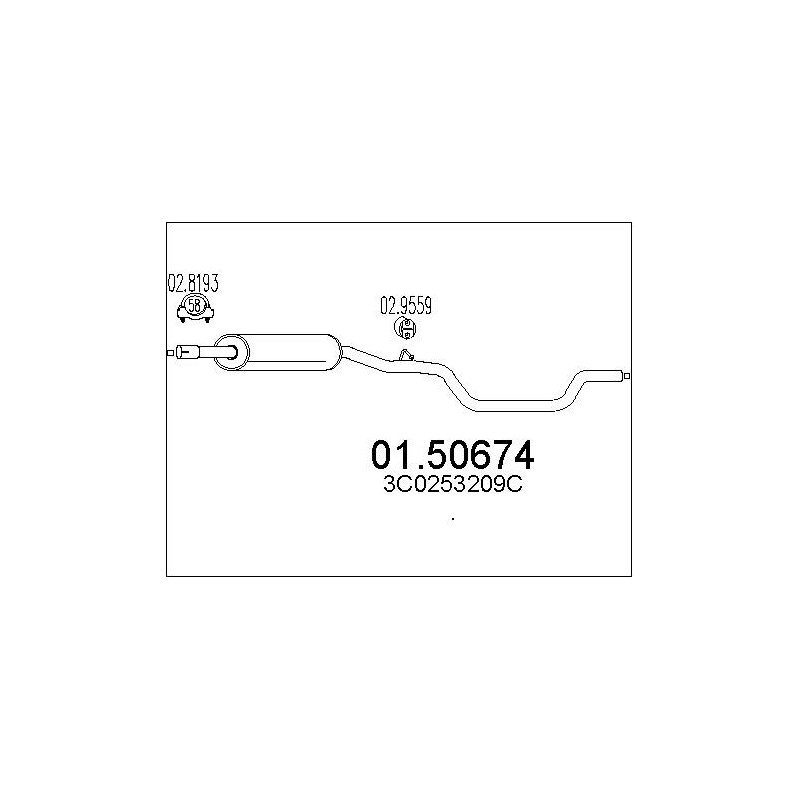 Silencieux intermédiaire MTS