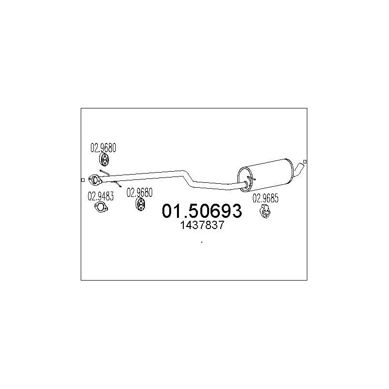 Silencieux intermédiaire MTS