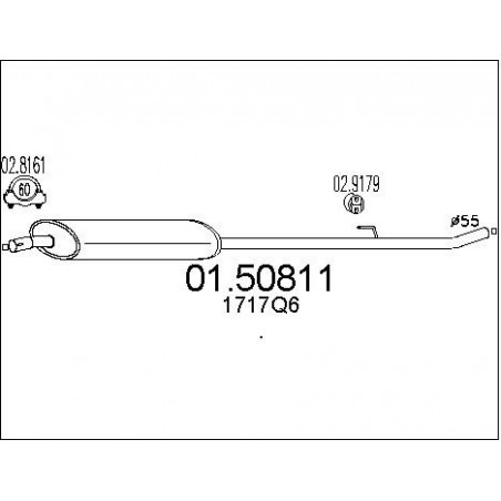 Silencieux intermédiaire MTS