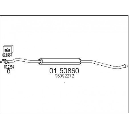 Silencieux intermédiaire MTS