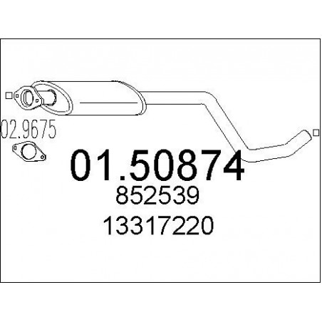 Silencieux intermédiaire MTS