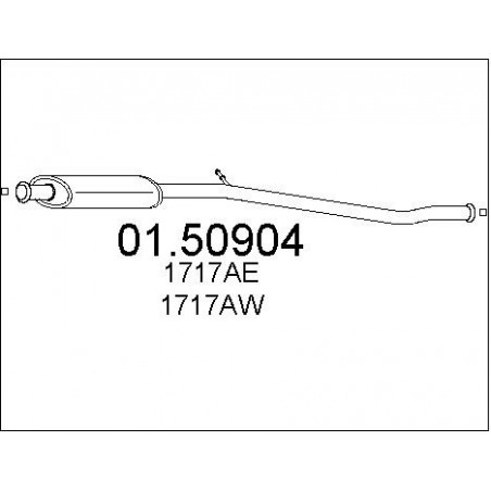 Silencieux intermédiaire MTS
