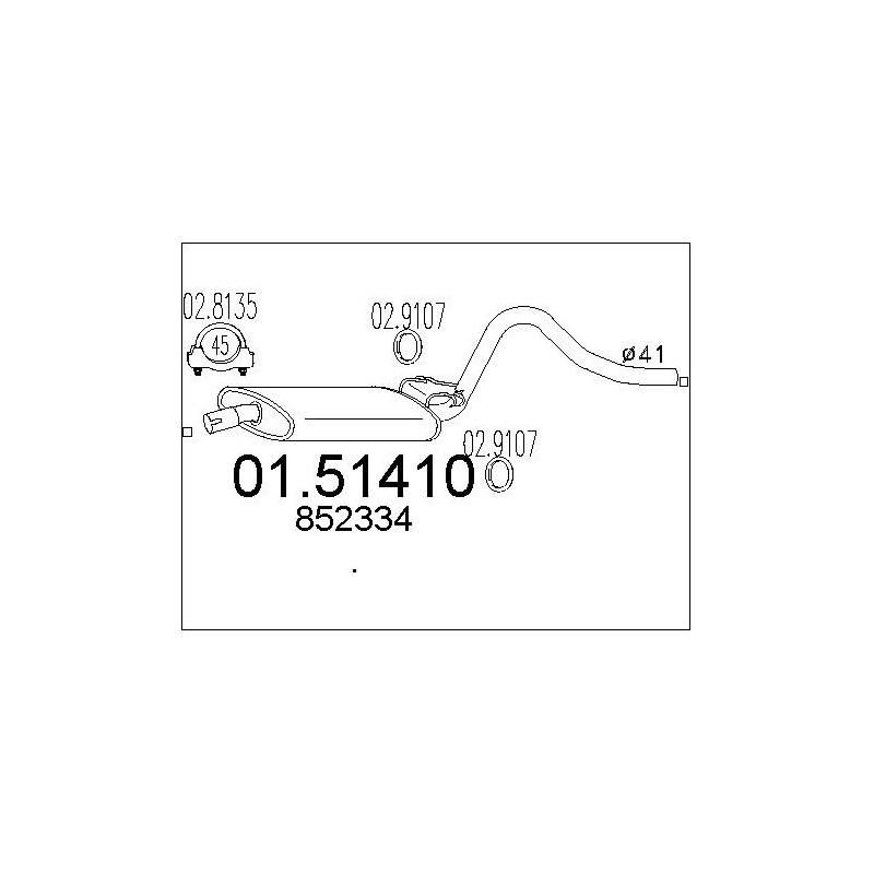 Silencieux intermédiaire MTS