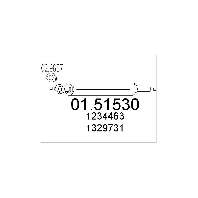 Silencieux intermédiaire MTS