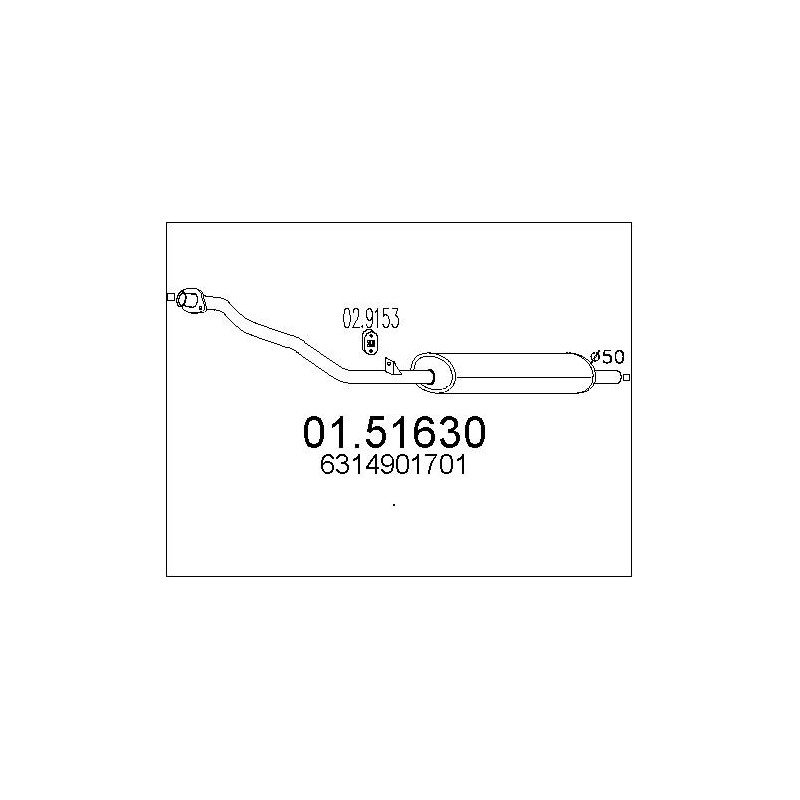 Silencieux intermédiaire MTS