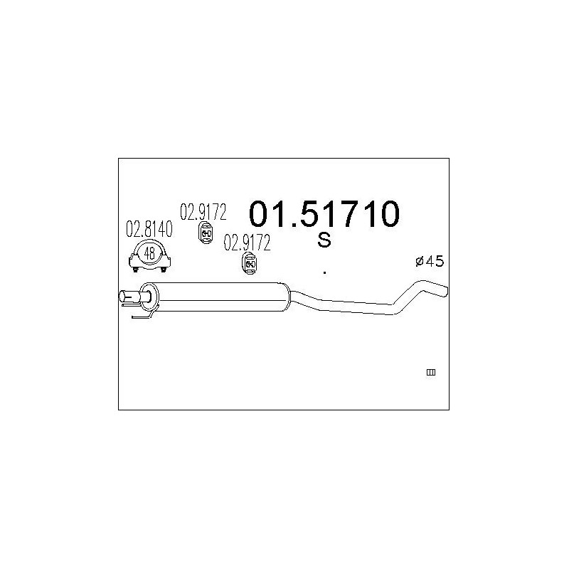 Silencieux intermédiaire MTS