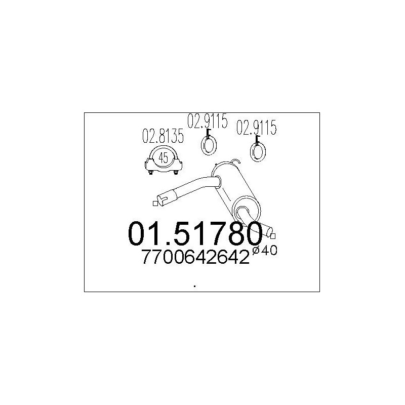 Silencieux intermédiaire MTS