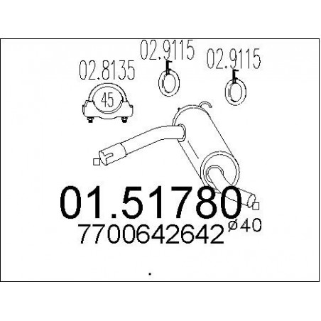 Silencieux intermédiaire MTS