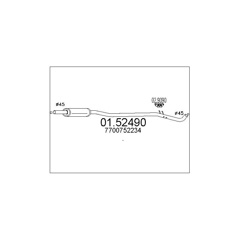 Silencieux intermédiaire MTS