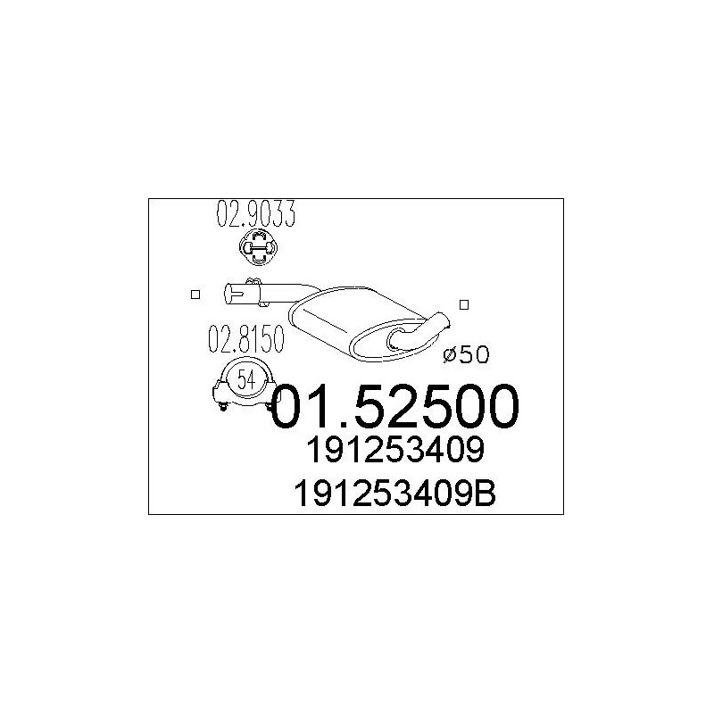 Silencieux intermédiaire MTS