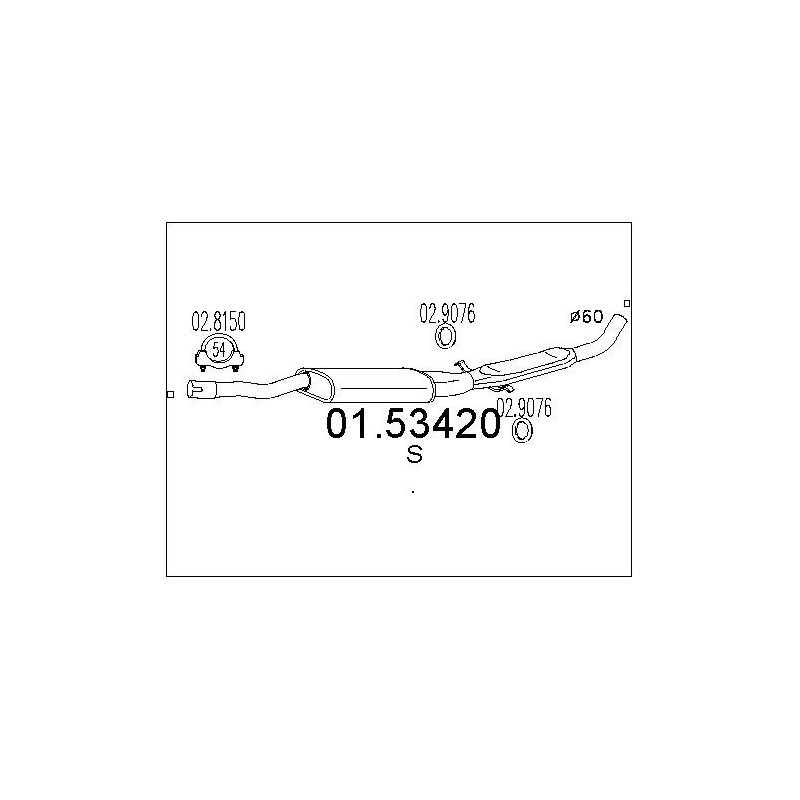 Silencieux intermédiaire MTS