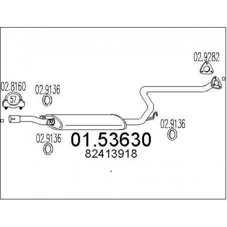 Silencieux intermédiaire MTS