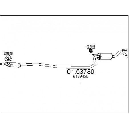 Silencieux intermédiaire MTS