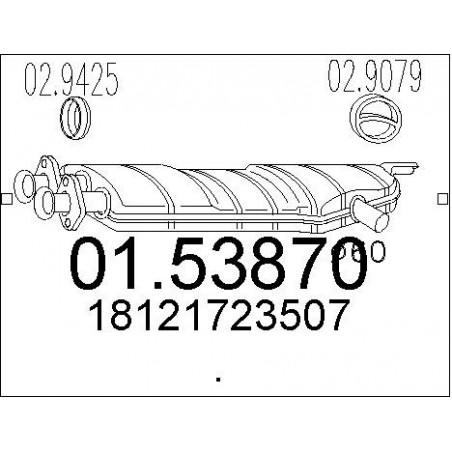 Silencieux intermédiaire MTS
