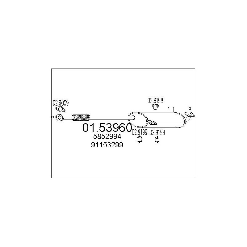 Silencieux intermédiaire MTS