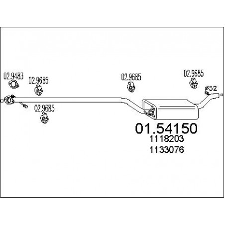 Silencieux intermédiaire MTS