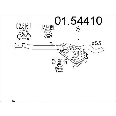 Silencieux intermédiaire MTS