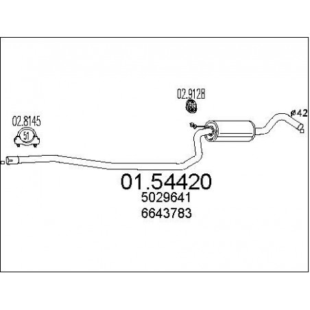 Silencieux intermédiaire MTS