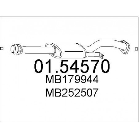 Silencieux intermédiaire MTS