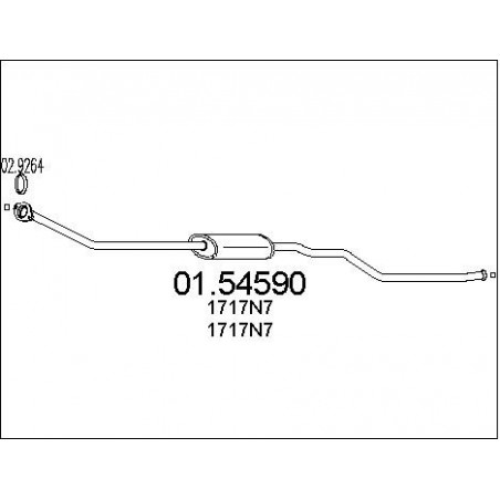 Silencieux intermédiaire MTS