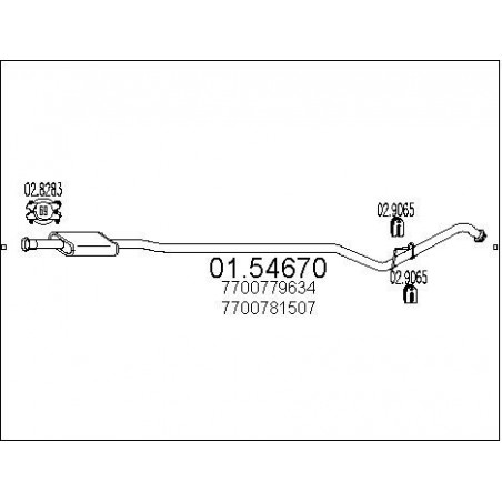 Silencieux intermédiaire MTS