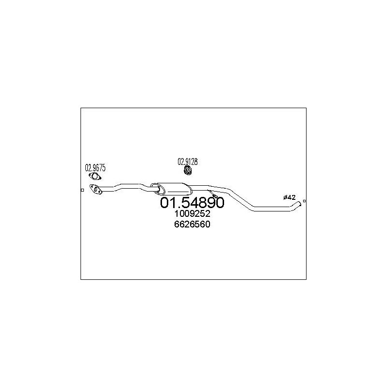 Silencieux intermédiaire MTS