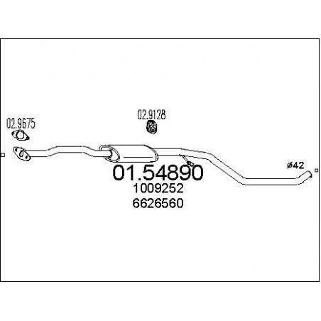 Silencieux intermédiaire MTS