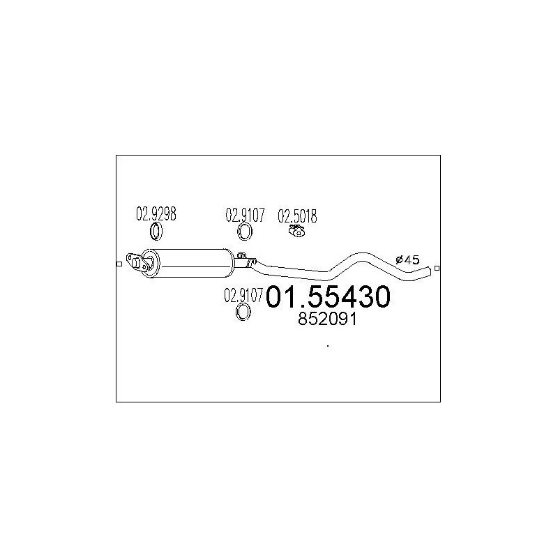 Silencieux intermédiaire MTS