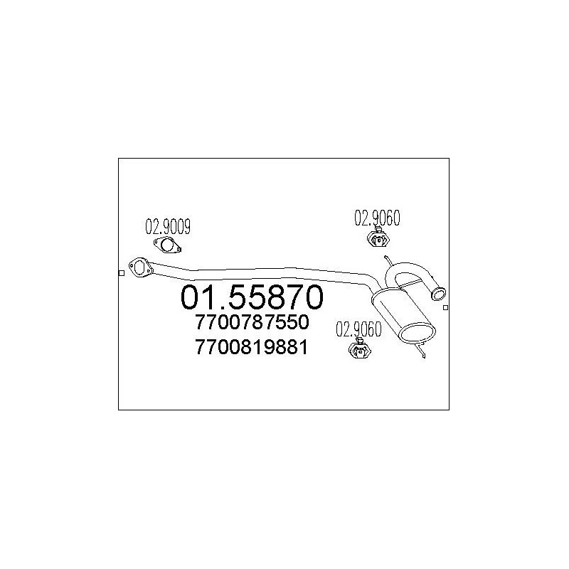 Silencieux intermédiaire MTS