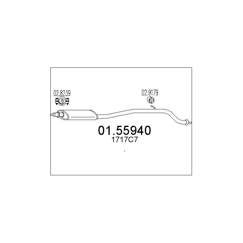 Silencieux intermédiaire MTS