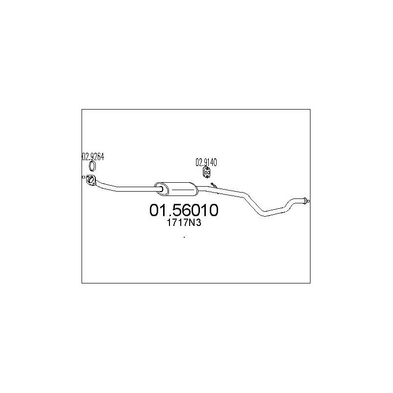 Silencieux intermédiaire MTS