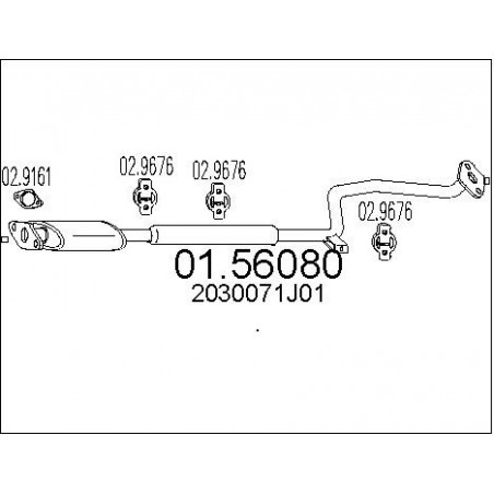 Silencieux intermédiaire MTS