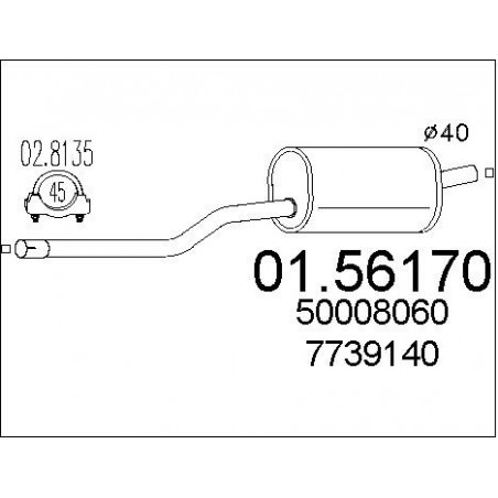 Silencieux intermédiaire MTS