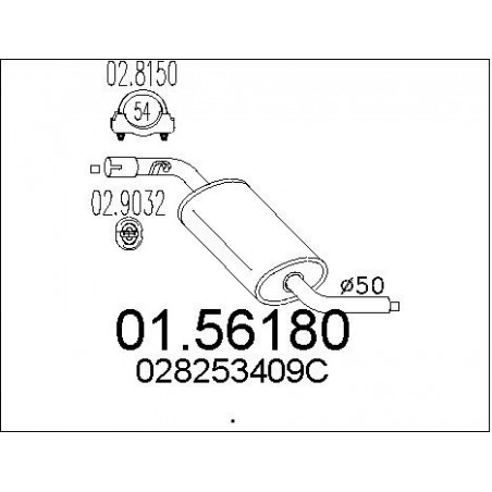 Silencieux intermédiaire MTS