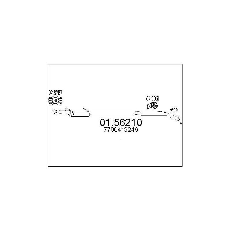Silencieux intermédiaire MTS