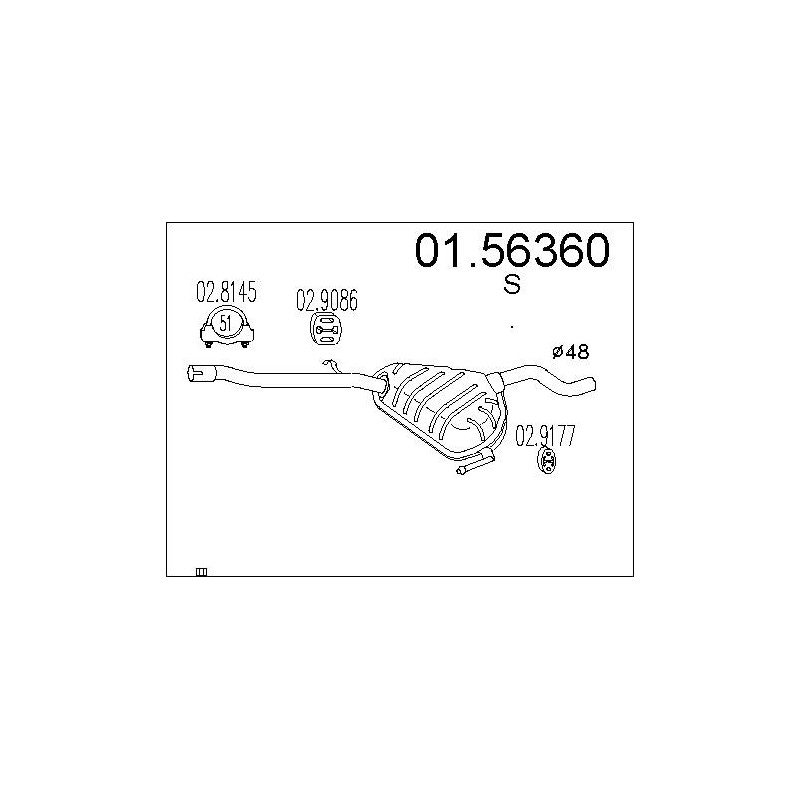 Silencieux intermédiaire MTS
