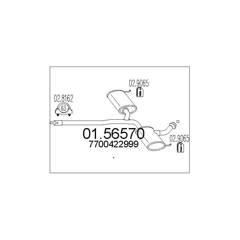Silencieux intermédiaire MTS