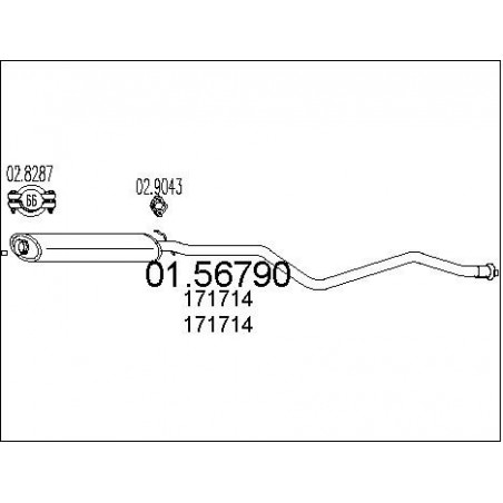 Silencieux intermédiaire MTS