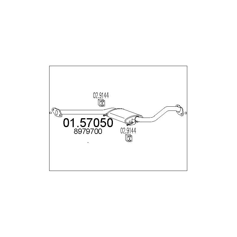 Silencieux intermédiaire MTS