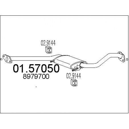 Silencieux intermédiaire MTS