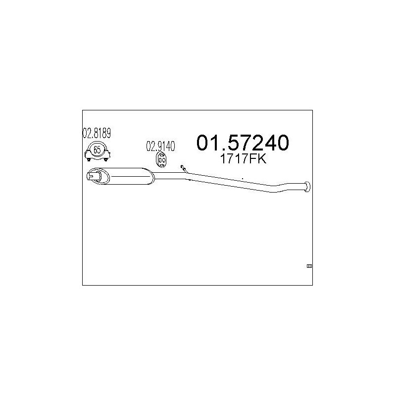 Silencieux intermédiaire MTS
